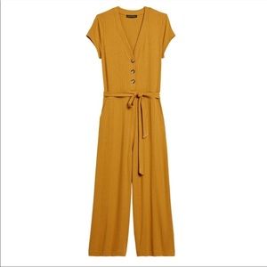 New Banana Republic Ribbed Knit Cropped Jumpsuit NWT